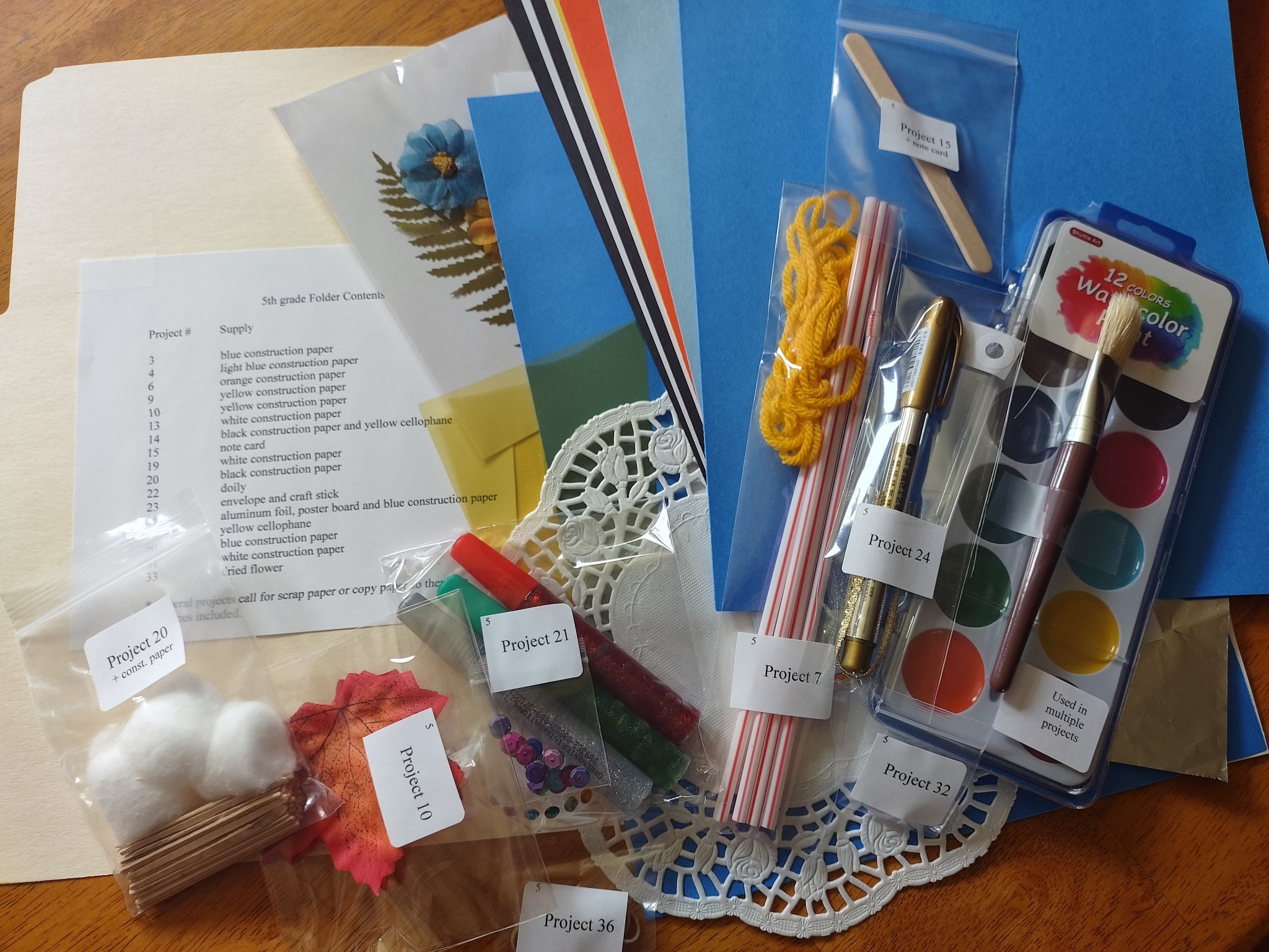 4th Grade art A Abeka Art Supply Kit 